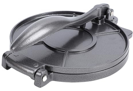 Pssopp Pressa Manuale per Impasto, Strumento per Pressare L'involucro di Gnocchi Domestici per Tortillas di Mais Tamales Chapti Naan Pane (BLACK)