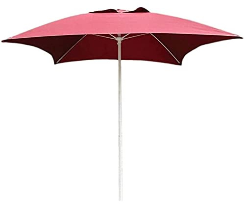 Ombrellone da Sole Ombrellone da Giardino Ombrellone da Tavolo da Giardino Quadrato da Patio, Perfetto per Cortile Esterno, Mercato di Eventi Commerciali in Spiaggia, Lato Piscina, Rosso Vino, 2m
