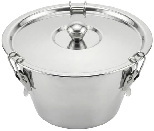PetriStor Stampo per bagnomaria con coperchio Ø 22 cm – Stampo per budino – Stampi per budino – Stampi per budino – Stampo per budino – Pirottini per crema Brulee – Pirottini per souffle – Acciaio