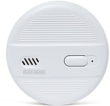 BLACK+DECKER - Smoke Alarm for Homes | Battery Powered Smoke Alarm with 9V Battery Included. Easy Install Fire Detector for Hallways, Landings & Living Rooms