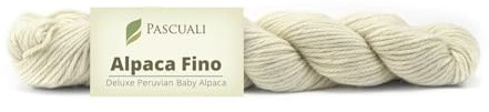 50 g Pascuali Alpaca Fino | Strickwolle aus 100% Alpakawolle, Farbe:Naturweiß 01