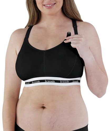 Bravado! Designs Women's Original Maternity & Nursing Sleep Bra, Crosshatch, L-Full Cup