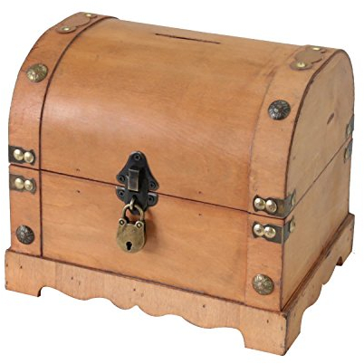 HMF 6414-51 Spardose aus Holz mit Schloss | 23,5 x 18 x 20 cm | Groß | Namibia
