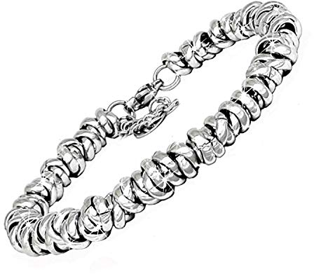 SAGA GIOIELLI® armband damen mit ineinander verschlungenen Knoten aus Edelstahl