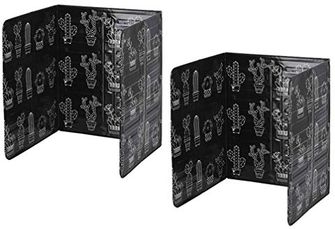 Cabilock 2pcs Oil Splash Guard, Anti Oil Cooker Splash Back, Camping Stove Windshield for Frying Pan Kitchen Gas Screen Stove Shield Sink, Aluminum Foil