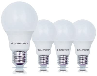 Blaupunkt LED Lampen E27 Warmweiß 2700K Classic, 6W, Ersatz für 48W Glühbirne, 4-er Pack, Energieeffizient, Kostensparend, LED Birne für Raumbeleuchtung