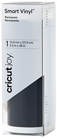 Cricut Joy Smart Vinyl Permanent | Schwarz (matt) | 1,2 m | selbstklebende Vinylrolle | für die Verwendung mit Cricut Joy, 2009831
