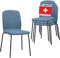ALBATROS Esszimmerstühle 4er Set ENNA, blau - stapelbar, bequemer Polsterstuhl - Eleganter Küchenstuhl, Stuhl Esszimmer oder Esstisch Stuhl, Konferenzstuhl