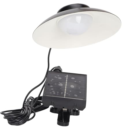 Fabater Lampada a Sospensione Solare, IP65 Impermeabile LED Luce Solare per Ombrellone da Patio con Telecomando per Pollaio Domestico, Portico, Fienile, Serra, Patio, Giardino (Luce Calda)