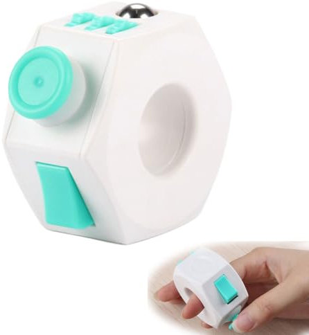 Fidget Cube mit 12 Seiten Fidget Toy Cube Cube Fidget Anti Stress Würfel Spielzeug Angst Entlastung,Tragbares Anti Stress Spielzeug für Kinder und Erwachsene Autismus