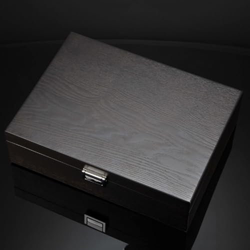 Scatola portagioie in Legno Vintage con Baule del Tesoro, Moderna Scatola portagioie con Grande capacità, espositore per Gioielli e Porta Orecchini