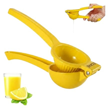 ECAVE Metal Lemon Squeezer Manual Hand Citrus Press Max Juice Extraction | Durable Aluminium Lemon Squeezer Press – Manual Juice Squeezer for Lemon, Ideal for Lemonade, Cocktails, Bars