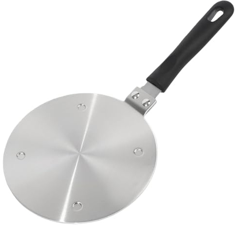 Piastra adattatore a induzione, 20 cm, diffusore a induzione con manico rimovibile, piastra diffusore a induzione, per macchine da caffè e utensili da cucina su piani cottura a induzione in acciaio