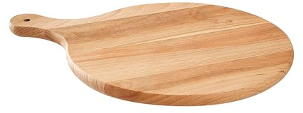 Planche de coupe et de service/planche à pizza ronde en bois massif avec poignée circulaire, diamètre de 40 cm