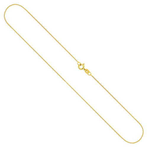 EDELIND Goldkette, Schlangenkette diamantiert Gelbgold 585/14 K, Länge 40 cm, Breite 0.7 mm, Gewicht ca. 1.9 g., NEU