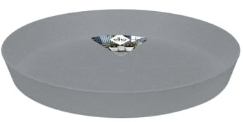 Elho Loft Urban Saucer Round 34 - Plato por Exterior Accesorios - Ø 34.3 x H 5.0 cm - Gris/Living Concrete