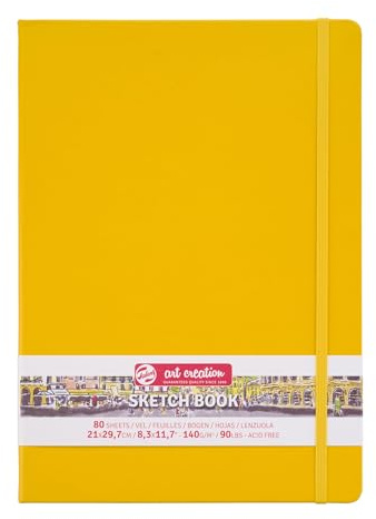 Talens Art Creation Sketchbook 80 Sheets, 21 cm x 29.7 cm, Golden Yellow