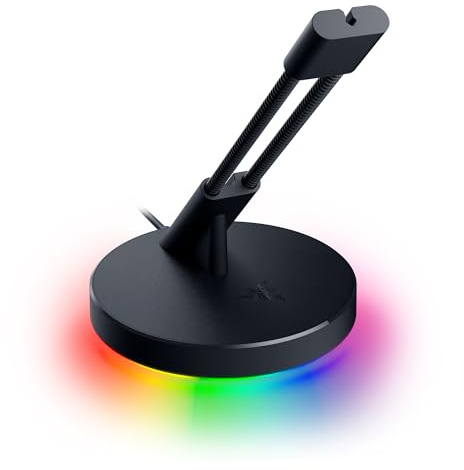 Razer Mouse Bungee V3 Chroma - Mouse Cable Holder with RGB Lighting (Spring Arm with Cable Clip, Heavy Non-Slip Base, Cable Management) Black