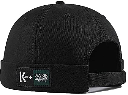 YAMEE Dockercap Berretto Docker da Uomo Berretto da Portuale Cappellino da Portuale Brimless Hat cap Beanie Cappello Rolled Cappello da Marinaio Unisex Skullcap Regolabile (56-58cm)