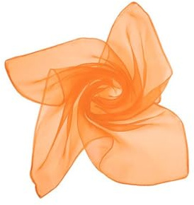 NAVZA® Vacker vanlig fyrkantig chiffong känsla hals mjuk halsduk för kvinnor - 50-talet 60-talet retro flera färger lättvikt kreativ och använd aftonklänning, Orange, en storlek