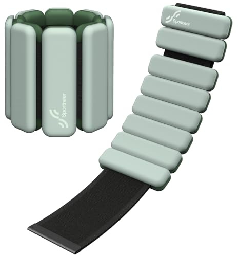 Sportneer Bärbara viktmanschetter – set om 2 (0,5 kg & 1 kg) för kvinnor och män, ankelviktsset för yoga, dans, aerobics, löpning, promenader