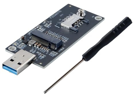 Hoite Scheda di espansione adattatore NGFF M.2 Key-B a USB 3.0 – con slot SIM per moduli modem wireless LTE 3G/4G/5G