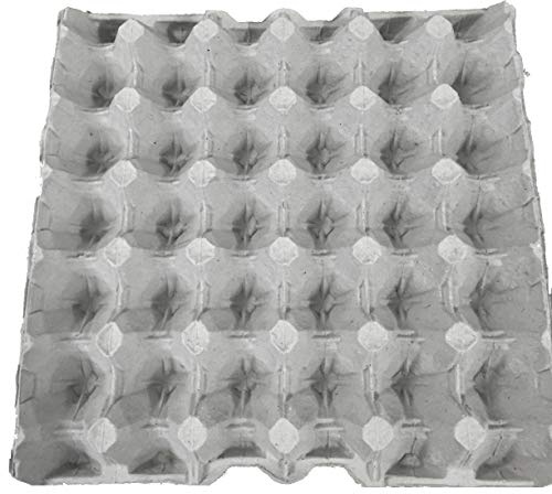 Lot de 30 plateaux de calage en carton pour œufs, 30 x 30 cm, gris