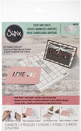 Sizzix Klebrige Rasterplatten 6 x 8 1/2 5er Pack