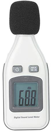 Digitaler Schallpegelmesser, Dezibelmesser, Digitaler Hand LCD Schallpegelmesser, 30-130 dB Tester, Audio Messgerät