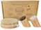 Stephanie Franck Beauty – Set di Spazzole per Dry Brushing - Scrub per il corpo e il viso a secco – con 1 Spazzola del Corpo (ferma) e 2 per il Viso (una ferma e una morbida) con setole naturali