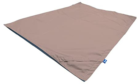 Bruni Sittsäcksöverdrag – sittsäcksöverdrag för alla rektangulära 180 x 140 cm XXL-sittsäckar, material vattentätt, inomhus och utomhus, extremt robust (ljusbrun)
