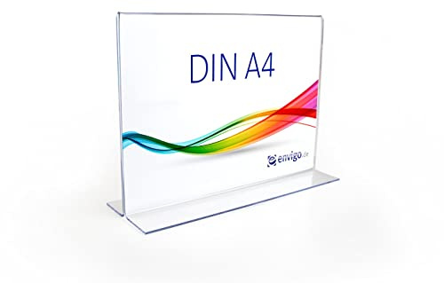 Tischaufsteller »T-Ständer« DIN A4 quer, glasklarer PS-Kunststoff