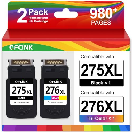 OFCINK PG-275XL CL-276XL Replacement for Canon 275 and 276 Ink Cartridges