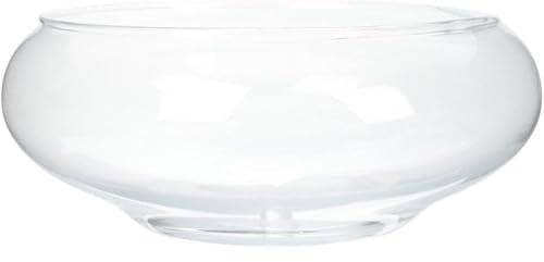 Pot de fleur de lotus rond de 15,2 cm, bol de fleur de lotus transparent, bol décoratif en verre pour fleurs, plantes succulentes, plantes hydroponiques, poissons, décoration d'intérieur