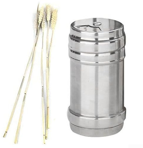 Saliera per farina, zucchero, sale, farina, caffè, setaccio, spezie, condimenti, in acciaio inox, per zucchero a velo, zucchero, sale, farina, caffè, setaccio, spezie, condimenti, barattolo per cucina