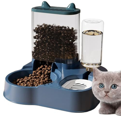 Automatisk kattmatare, kattmatare och vattenautomat Anti-tip hundmatare