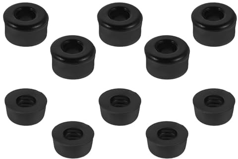 iplusmile Lot de 10 Bushings de Skateboard Noirs Amortisseurs Anti-Chocs Haute Élasticité pour Trucks Accessoires Polyvalents pour Longboard et Patins à roulettes Coussinets Confortables