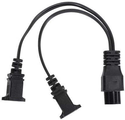 Generic IEC320 C6 Till NEMA 1 15R Power Splitter Cable Y Adapter för Laptop Skrivarhögtalare 0,