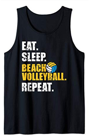 Mangiare dormire Beach volley ripetere Canotta