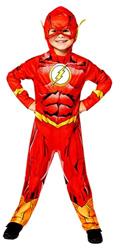 amscan Costume da Supereroe di The Flash, Costume da Warner Bros DC Comics, per Bambini e Ragazzi, riciclabile