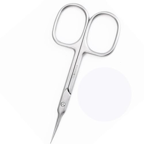 Forbici per cuticole professionali con custodia - forbicine per unghie extra affilate con lame curve - adatto per le unghie di mani e piedi Cuticole Remover