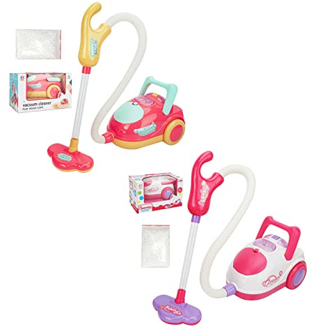 Duqulle Jouet D'aspirateur pour en-fants, Jeu De Rôle pour en-fants, Jouet De Simulation D'aspirateur avec Lumières Et Sons, Jeu De Rôle, Jouets De Ménage À Partir De 3 Ans (Couleur Aléatoire)
