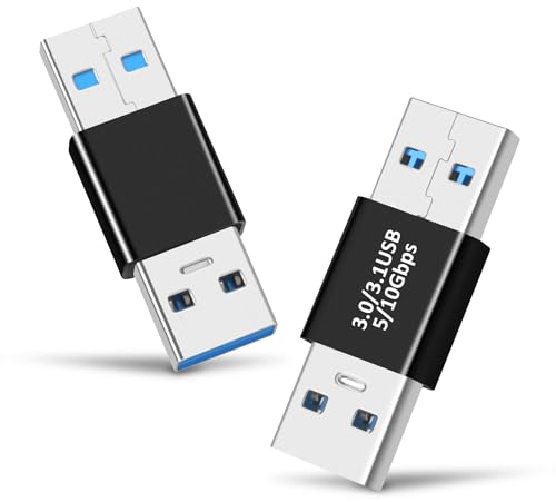 AIYEEN Confezione da 2 adattatori USB 3.0/3.1 maschio a maschio e OTG USB A ad A, estensione o espansione