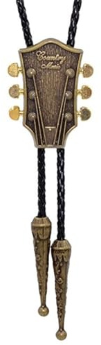GAOINTELL Ajuster La Longueur Bolo Tie Amateurs De Musique Populaire Cravate De Danse Féminine Costume De Soirée Pendentif Guitare Cravates De Cowboy Pour Collier Masculin Western