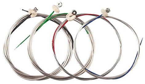 Professionelle Kontrabass-Saiten - Nickel-Kupfer-Zubehör-Set für Bassspieler in 3/4-Größe – deutsche Silberumwicklung, Kugelende