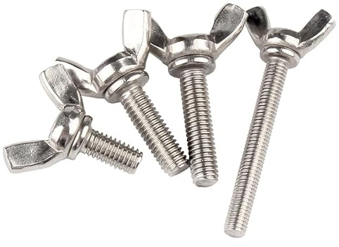 RKODRSMG 2/3/4/5/6/8/10pcs M3 M4 M5 M6 M8 M10 Bullone a Farfalla in Acciaio Inossidabile Vite a Testa zigrinata Vite ad Ala Artiglio Bullone(M5x45 (8pcs))