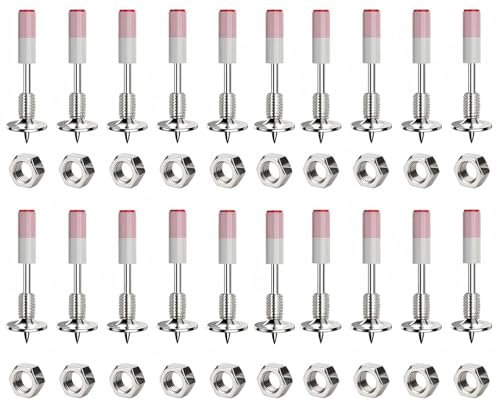 200 Pieza 42 mm Clavos para Pistola de Clavos Manual de Diámetro 7,3 mm para Hormigón, Contiene 200 Tuercas M8, para Fijar Conductos de Cable en Techos y Paredes de Hormigón