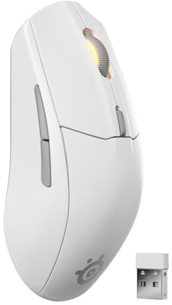 SteelSeries Rival 3 Wireless Gen 2 - Raton Gaming - 2,4GHz y Bluetooth - Sensor óptico TrueMove Air de 18000 dpi - Durabilidad de 60 M de clics - Ligero - Deslizadores 100% PTFE - Blanco