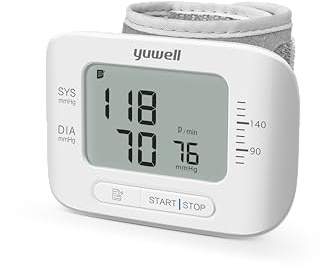 Yuwell Wrist Blood Pressure Monitor, Wrist Blood Pressure Tester with Large Cuff, Blood Pressure Device with Irregular Heartbeat Detection (YE8300B)