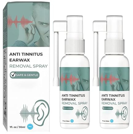Hörwiederherstellung Spray, Anti Tinnitus Ohrenschmalz Entfernung Spray, Ohrenschmalz Reinigungsspray, Tinnitus Spray für Ohr, Tinnitus Relief Spray, Natural Relief Spray für klingende Ohren (2)
